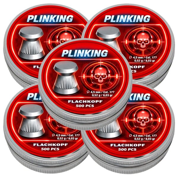 5 Dose Nemt Plinking Diabolos 4,5mm, 500 pcs je Dose