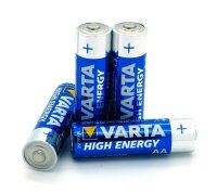 40 x Varta High Energy AA Mignon Batterien, 1,5V, LR6...