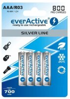 4 x EverActive SilverLine Akku Typ AAA Micro