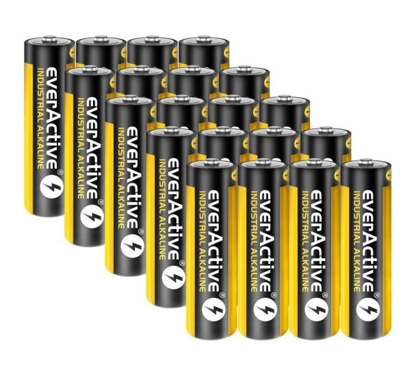 20 AA Everactive INDUSTRIAL Batterien Mignon AA 2700 mAh 1,5 V HR06 Alkaline