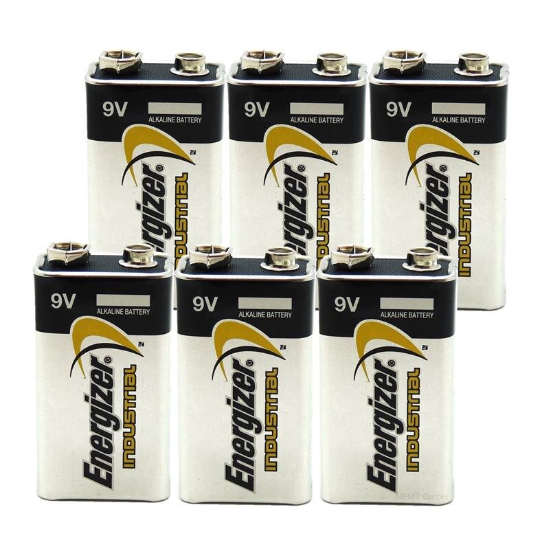 6 x Energizer INDUSTRIAL 9V Block 4LR61 9 V Blockbatterie lose für Ra ...