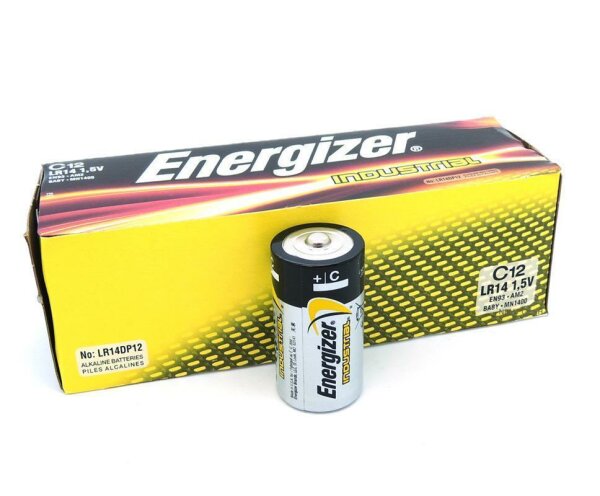 24 Baby Energizer INDUSTRIAL  C Alkaline Batterie MN1400 LR14 1,5 V