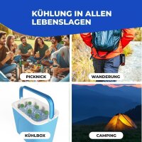 8 Stück NEMT 400 ml Kühlakkus Kühlelemente für Kühltasche oder Kühlbox bis 20 h Kühlpack Kühlakku