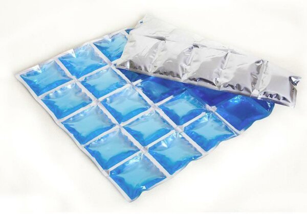 4 x NEMT Kühlmatte - Großes Gel-Kühlkissen mit 30 Kühlzellen - Flexibles Eispack